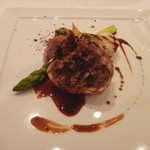 レストラン　シュバル ブラン - フォアグラの牛フィレ肉包み網焼き（黒トリュフソース）