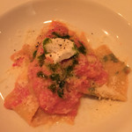 ボナペティート - バジリコ入りマルタリアーティフレッシュトマトとリコッタチーズのソース