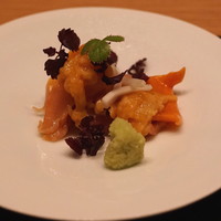 炭火割烹 いふき - 赤貝の このこ のせ　(
                    醤油の中に このこ を入れ、このこ 醤油で赤貝を頂きます）