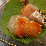 しのはら - ﾒｲﾀｶﾞﾚｲ金目鯛 太刀魚 赤貝