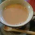 Cafe ＆ Store 楽 - 豆乳カフェオーレ   失敗作かな。すっごいぬるい。豆乳感も薄い 