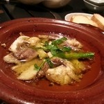 割鮮 吉在門 - 鯛ときのこのアヒージョ