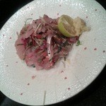 鮨楽こもり - 鯵のタタキ