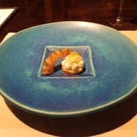 星のや竹富島 ダイニング - 車海老のビーチェと新玉ねぎのムース　ライチのアクセント