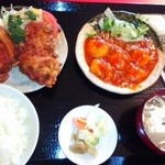 Sakigake Hanten - ランチ　えびちり　から揚げ