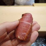 初音鮨 - まぐろ中トロ、漬け