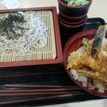 てんてん食堂 - ざる天丼W(ざるそばも天丼も大盛り)