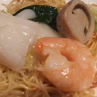 老香港酒家京都 - 海鮮炒麺_海鮮焼きそば1350円　201604