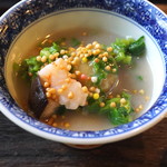 そば茶寮 澤正 - 温鉢　（薩摩芋餅の菜の花蒸し　蕎麦餡仕立て）