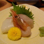 望湖楼 - お造り　旬のお造り三種盛