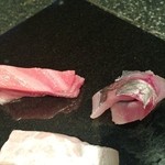 鮨割烹　ふくおか - トロとあじ造り♪