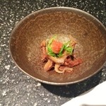 鮨割烹　ふくおか - マグロ皮の湯引き（サービス））♪