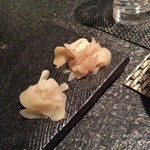 鮨割烹　ふくおか - ガリ食べ比べｗ