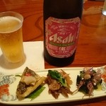 寿司添 - 前菜。レンコンのきんぴら旨い。