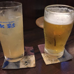 和菜工房　灘屋 - グレープフルーツサワーとビールで乾杯！