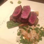 鉄板焼さくら - 厳選”黒毛和牛Ａー５”ランプステーキ