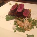 鉄板焼さくら - 厳選”黒毛和牛Ａー５”ランプステーキ