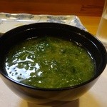 すし兆 - 生青海苔の味噌汁