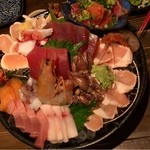 Kusshi Man - コース料理の刺身盛り合わせ