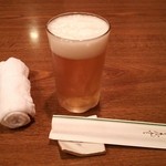日本橋 二葉 - ① セットのビール