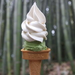 京豆庵 - 抹茶+濃厚ソフトクリーム