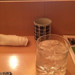 鮨竜 - 焼酎もたっぷり入れてくれる