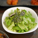 SATOブリアン - 前菜の白胡麻と海苔のサラダ