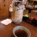 釜竹 - この瓶に出汁が入ってくる