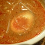 あさか麺工房、 - 「胡麻坦々つけ麺・中盛（300g）」のつけ汁