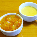 Suteki Miya - ブイヤベース風トマトスープ・コーンポタージュ