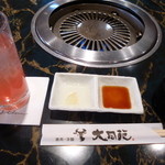 大同苑 - テーブルセッティングはこんな感じ