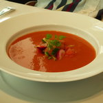 Benoit Alain Ducasse - トマトとスイカの冷たいスープ 夏のガルニチュール☆