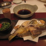沢庵 - 鮎の唐揚げ