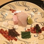 まき村 - ホシガレイのお刺身 もちろんエンガワつき