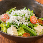 Tofu, Shirasu and Salted Spring Onion Salad