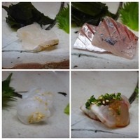 鮨 かず矢 - ◆皮目を軽くあぶったアラ。
                ◆鯵・・これ美味しい。
                ◆地蛸・・ごまと塩で。
                ◆イサキ・・ニンニク醤油