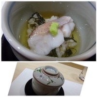 鮨 かず矢 - ◆甘鯛の蒸し鮨。甘鯛も上品な脂を感じますし、餡もやさしい味わい。