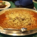 ポワール - チキンチーズ(トマト)のⅬサイズパスタ【料理】