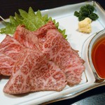 炭焼肉 石田屋。 - レアステーキたたき風