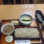 手打ちそば小菅 - 鴨汁せいろ1,500円+とろろごはん300円