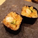 寿司処 しん - 巻　紫雲丹ごはんの海老きゅう巻