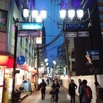寿司処 しん - 天神橋筋商店街７丁目商店街　この商店街を進んだ所に店が在ります