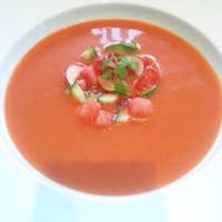 Benoit Alain Ducasse - 前菜のスイカとオレンジの冷製スープ
