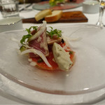 クッチーナ イタリアーナ ガッルーラ - 鮪のモスリと春トマトのガスパチョ・焼き茄子のジェラート☆