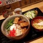 Akayura - 「ラフティー丼 ミニ沖縄そば・サラダつき (900円)」