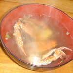 麦とろ童子 - 丼に付く、蟹汁！