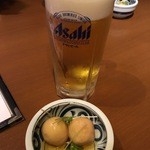 沼津魚市　ひなの家 - ビールにお通し