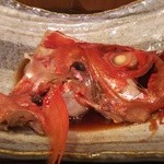 魚菜 由良 - 金目鯛の煮付け。骨までしゃぶりたくなる美味しさ！