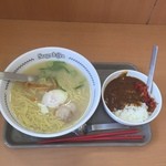 スガキヤ - 卵入りラーメン+カレーライス