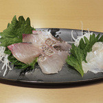 和饗 - 左から糸島のシマアジ・鯛・鮃